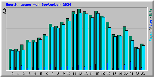 Hourly usage for September 2024